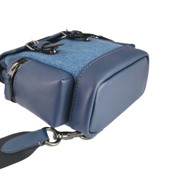 Coach CBF65 Sprint Sling Pack Messenger Bag Deep Blue - Picture 6 of 7